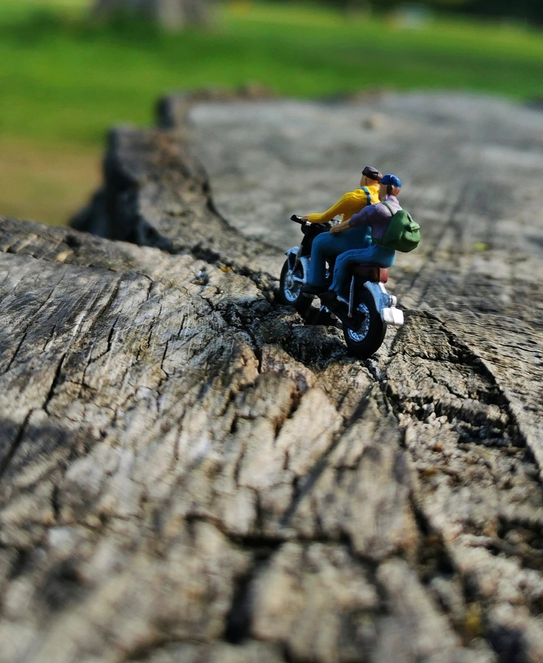 Two man on a motorbike